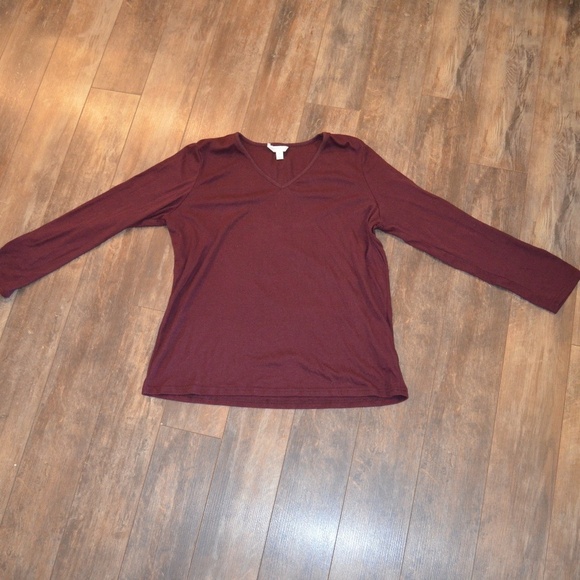 Charter Club Maroon PJ Shirt - Picture 1 of 5